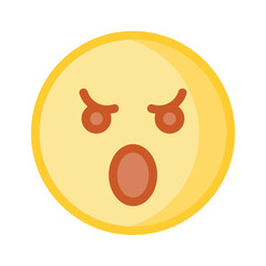Have a look at this amazing icon of angry emoji, premium vector