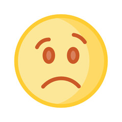 Get your hands on perfectly designed sad emoji icon, customizable vector