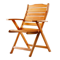 Modern Wooden Lounge Chair for Stylish Interior Decor, Isolated without Background