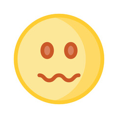 Nervous emoji vector design, ready to use