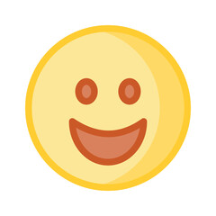 Creative vector of happy face emoji in modern style