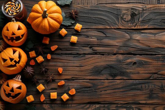 Pumpkin wallpaper Halloween concept