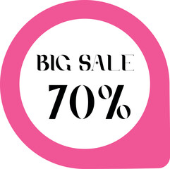Big Sale 70% vector illustration