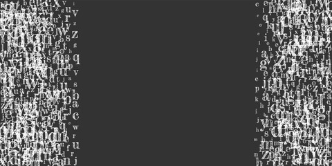 School notebook cover. White chalk  floating