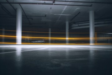 under ground parking lot for car commercial background
