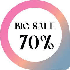 Big Sale 70% vector illustration