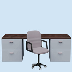 Office supplies concept. Realistic 3d object cartoon style.