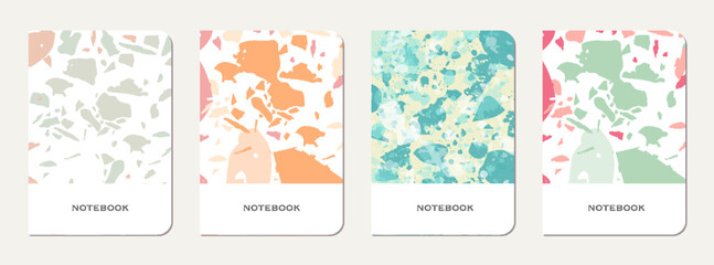 Notepad cover design. Terrazzo abstract