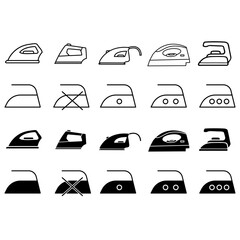 Iron icon vector set. Flatiron illustration sign collection. Smoothing-iron symbol or logo.