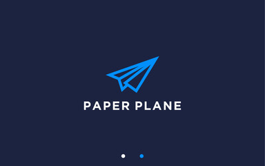 Obraz premium paper plane logo design vector silhouette illustration