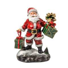 Festive Christmas Figurine Ornament Isolated Without Background