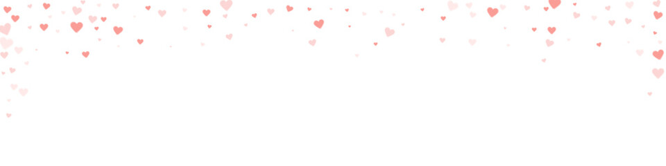 Red hearts scattered on white background.