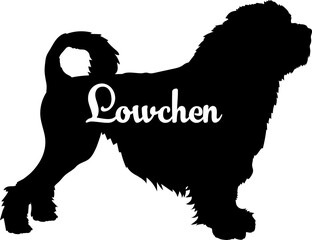 Lowchen Dog silhouette dog breeds logo dog monogram vector