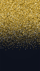 Gold hearts scattered on black background.