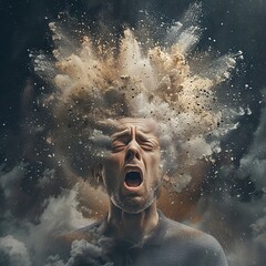a picture of a confused person, his head about to explode.