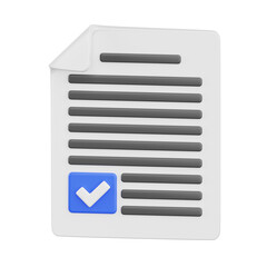 3D illustration of brief. letter