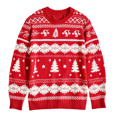Festive Christmas Sweater Isolated Without Background