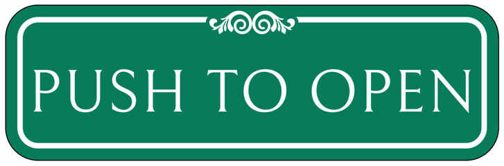 Push and pull door sign