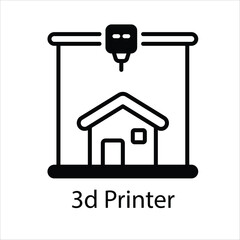 3d Printer Vector icon