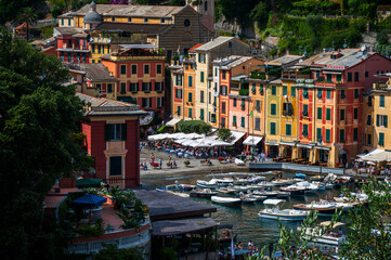 Portofino. Historic center of Liguria nestled on the sea. Dream gulf. Wonderful Italy.