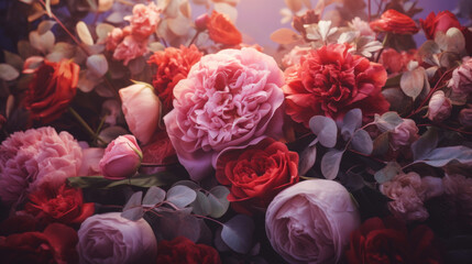 Pink and red roses wallpaper