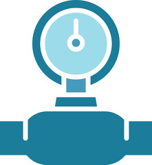 Pipeline and Gauge Meter Icon
