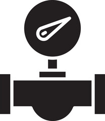 Pipeline and Gauge Meter Icon
