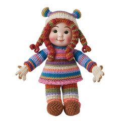 Vintage Raggedy Ann Doll Isolated without Background