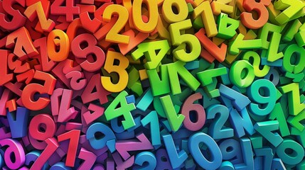 Vibrant Collection of Colorful Numerology Figures