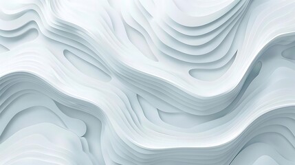 White abstract waves background.