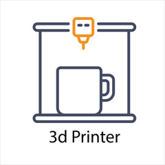 3d Printer Vector icon