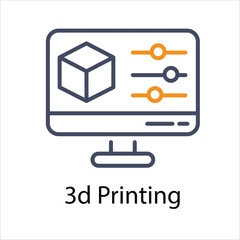 Fototapeta premium 3d Printing Vector icon