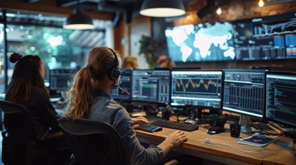 A team of financial analysts working on a collaborative project