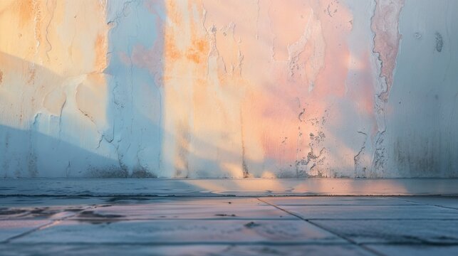 Empty Interior Illustration in an Illustrative Style. Blank Room Background with copy-space.