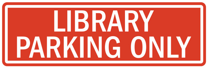 Library parking sign