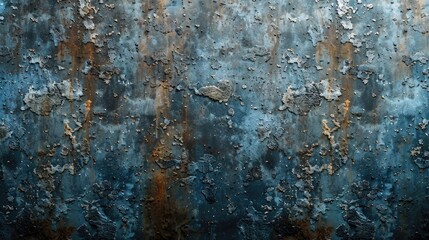 Background of corroded steel cold and cool hue