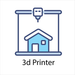 3d Printer Vector icon