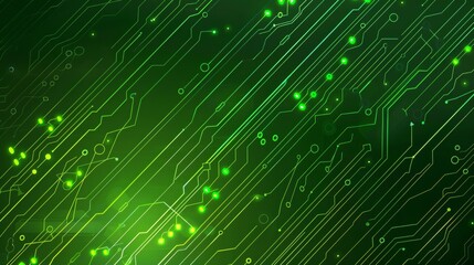 Obraz premium Green Circuit Board Background