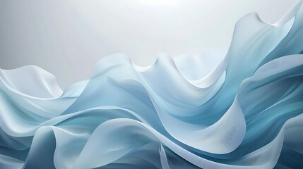 Light blue soft folds of silk or satin fabric.