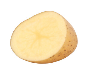 half or piece young potatoes isolated, transparent PNG, PNG format, cut out