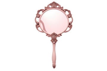 Ethereal Emanation: A Pink Mirrors Dance on White or PNG Transparent Background.