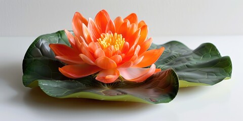 orange lily lotus flower