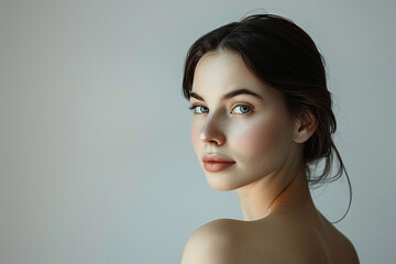 A woman with a beautiful face and a nice smile