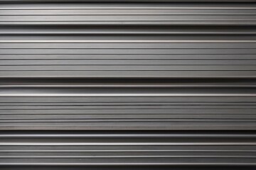 Obraz premium Image depicting the uniformity and industrial feel of a closeup of silver metal siding with horizontal lines