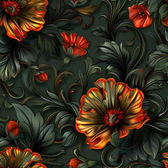 Abstract art flower pattern Design