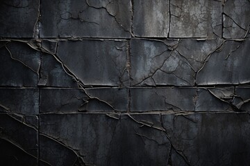 This photo shows a texture-heavy aged concrete wall with a grid pattern and visible cracking throughout
