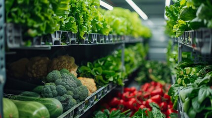 Close-up of organic vegetables being loaded onto an export truck