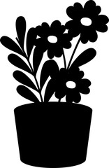 Spring colorful flowers in pots  Vector