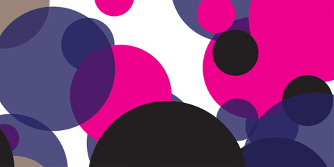 Dark Pink vector red pattern of geometric circles, shapes. Colorful mosaic banner. Geometric background with colored disks.