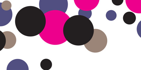 Dark Pink vector red pattern of geometric circles, shapes. Colorful mosaic banner. Geometric background with colored disks.